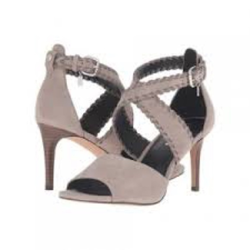 Coach Taupe Sandals with Crisscross Straps